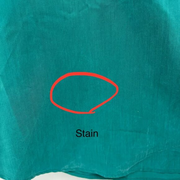 Chico's MEDIUM Green Brushed Matte lace Up Long Sleeve Blouse Top Shirt - Picture 7 of 7